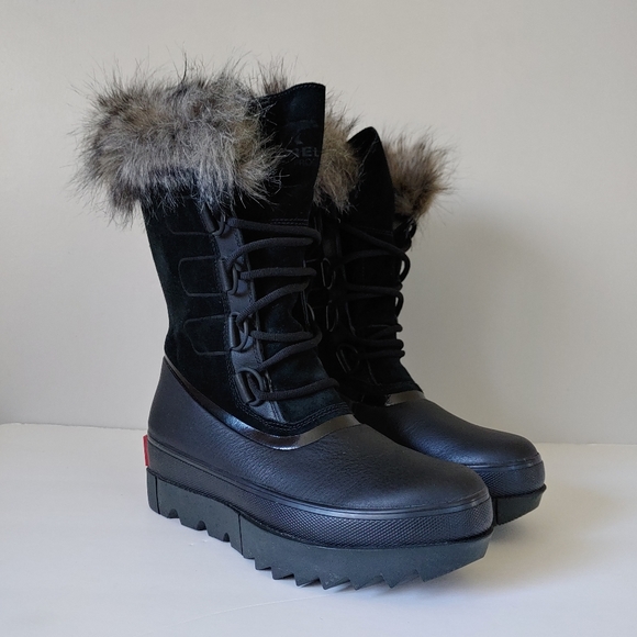 Sorel Joan of Arctic Next Boots Fur Lined Leather Black Size 9.5 Insulated Snow - Picture 4 of 16